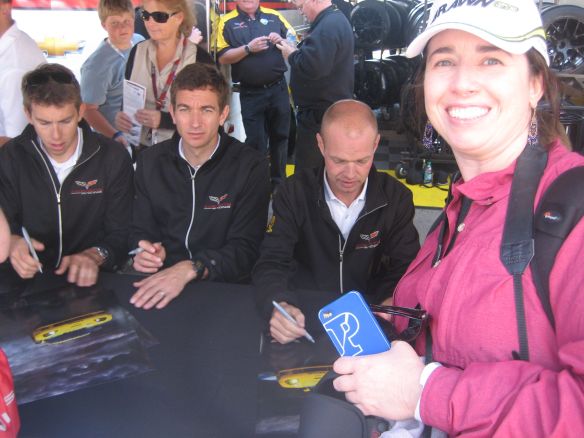 Autograph session in 2012 with Corvette Racing's xxx, Oliver Gavin and Jan Magnussen