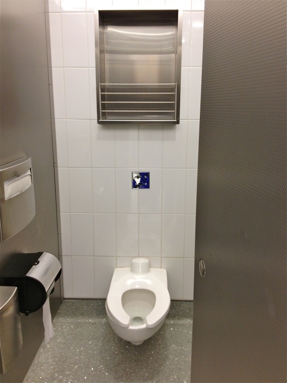SAN San Diego airport restroom stall